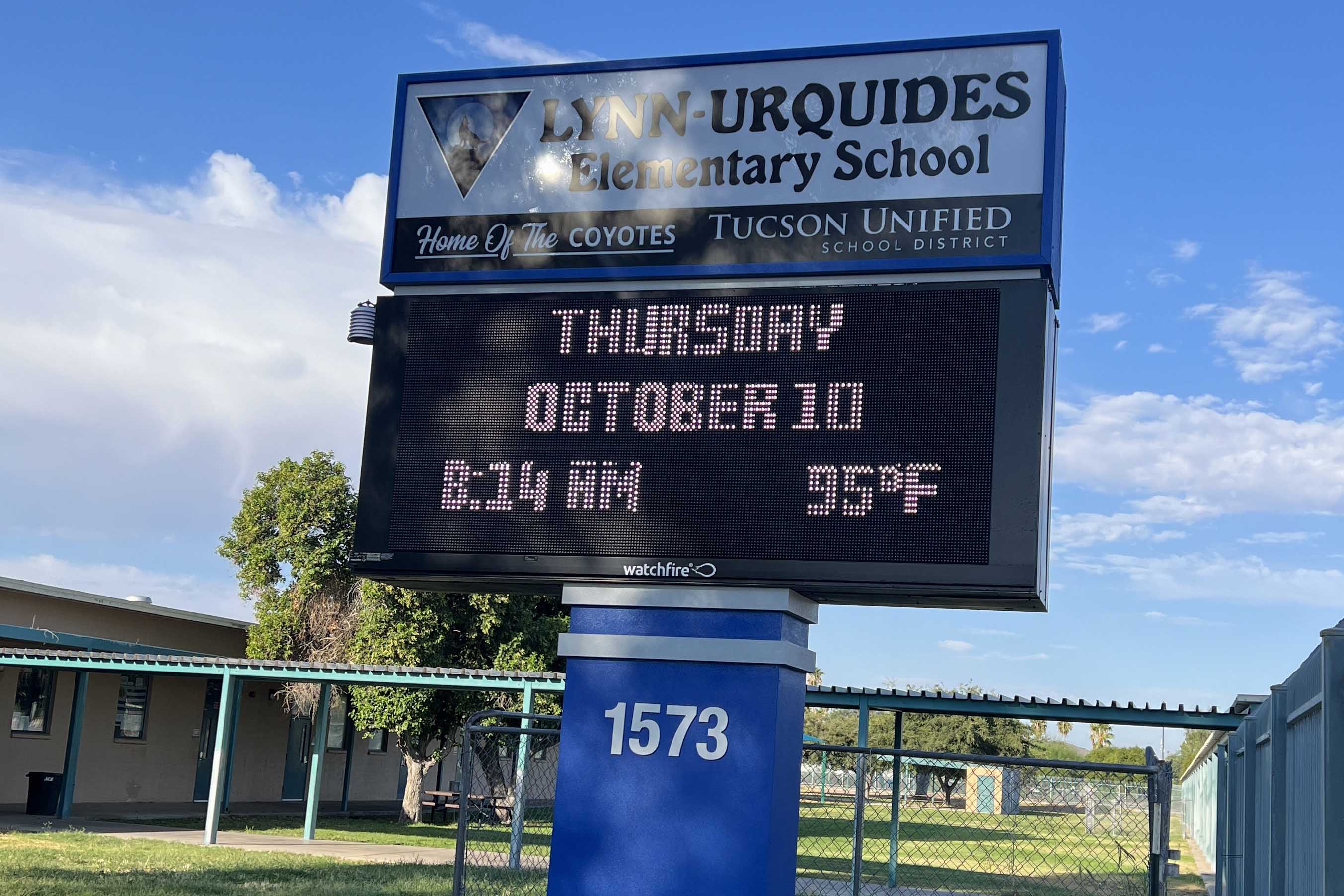 Front view of new marquee